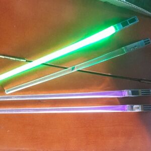 LED Light-Up Chopsticks Or Party Sticks- Green and Purple